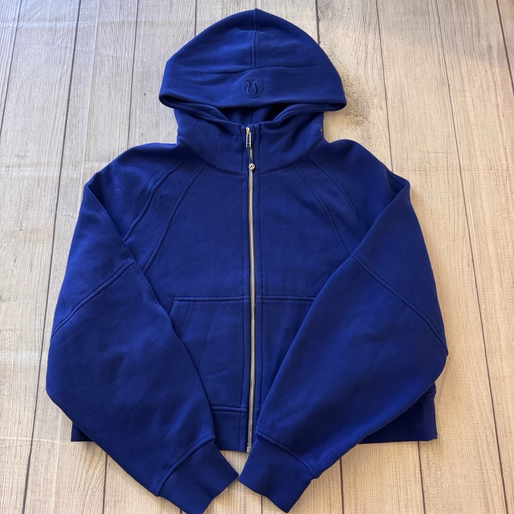 Lululemon Scuba Oversized Full-Zip Hoodie Sweatshirt Royal Blue Size M/L Women's